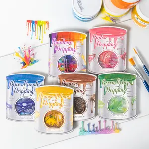 Colorful Paint Drop Stamp Ink Pad, 20 Sheets/bag PET Material Stamp Ink Pad, DIY Decorative Sticker for Scrapbooking, Journaling, Gift Wrapping