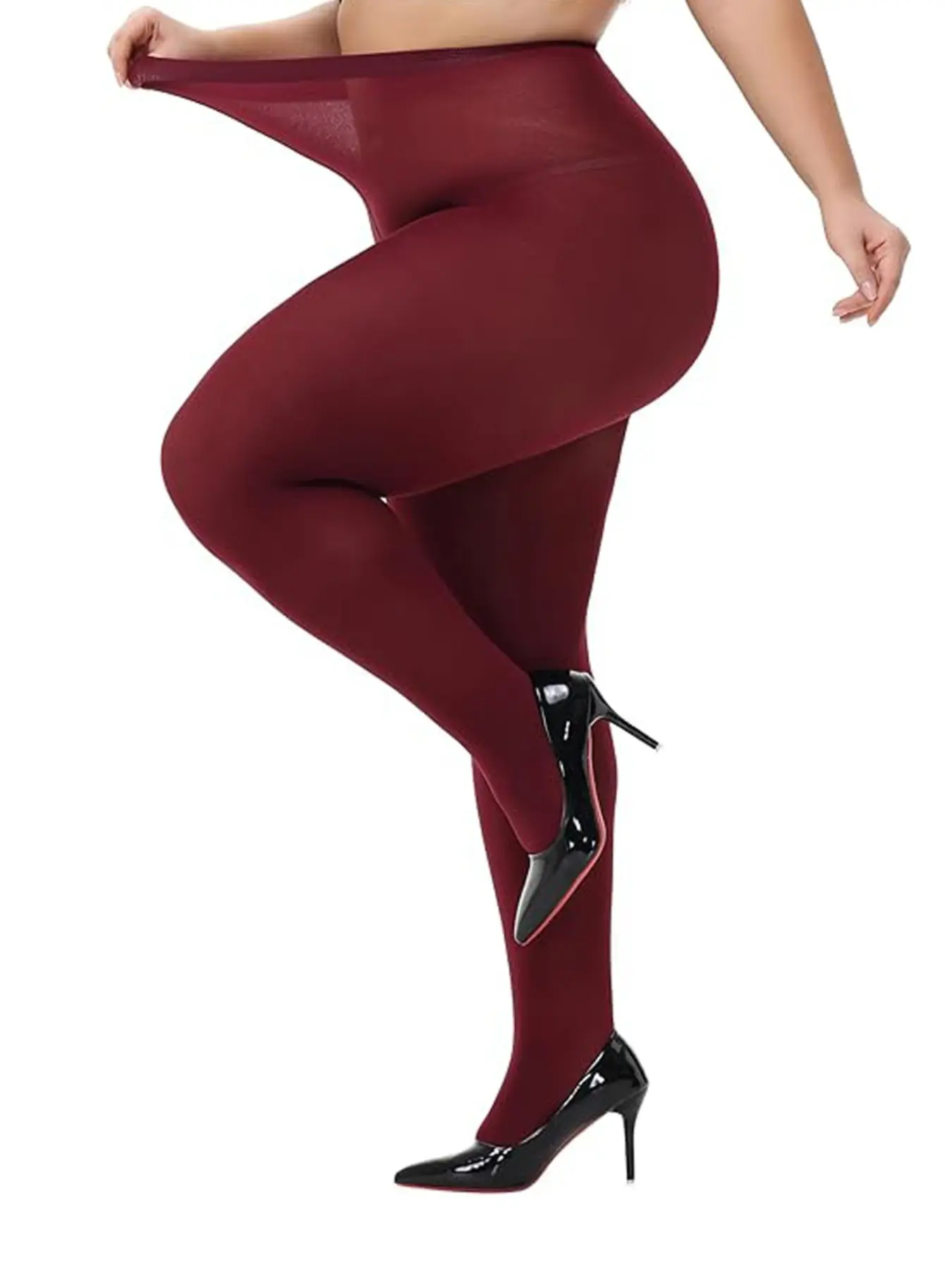 100D Velvet Pantyhose Women's High Waist Large Size High Elastic Soft Nylon Stockings