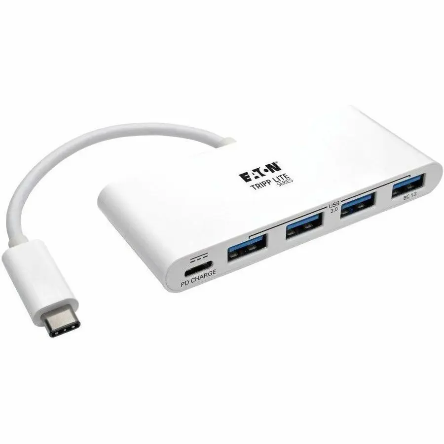 Tripp Lite 4-Port USB 3.1 Gen 1 Portable Hub with USB-C Charging Port U4600044AC