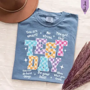 Test Day Shirt for Teachers Comfort Colors, Testing Week T-Shirt, Encouragement Tee, Teacher Student Testing Day Shirt, School Motivation Shirt, Exam Day TShirt
