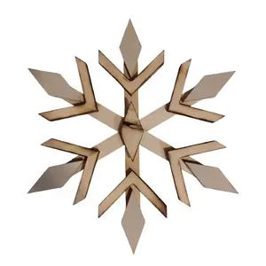 Handcrafted Wooden Snowflake Ornament – Holiday Decor