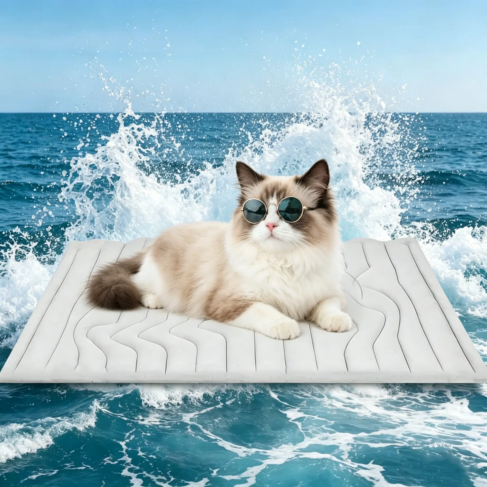 Cooling Mat for Dogs，Washable Pet Cooling Pad, No Gel, No Electric, Non-Slip Summer Crate Bed for Large Dogs，Cooling Pad Reversible (Cool & Warm), Pet Cool Mats for Dog and Cat use in Crate, Kennel, Bed, Sofa, Machine Washable, SummerVibes petlovers summe