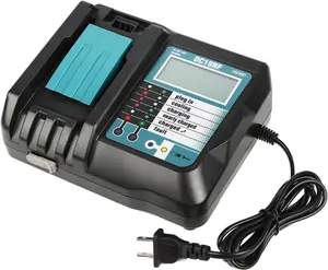 DC18RF  Charger Compatible with Makita 18V , Replacement for Makita 18v Charger with LCD Display & USB Port, Fits 14.4V/18V Lithium-  BL1815 BL1830 BL1850 BL1860