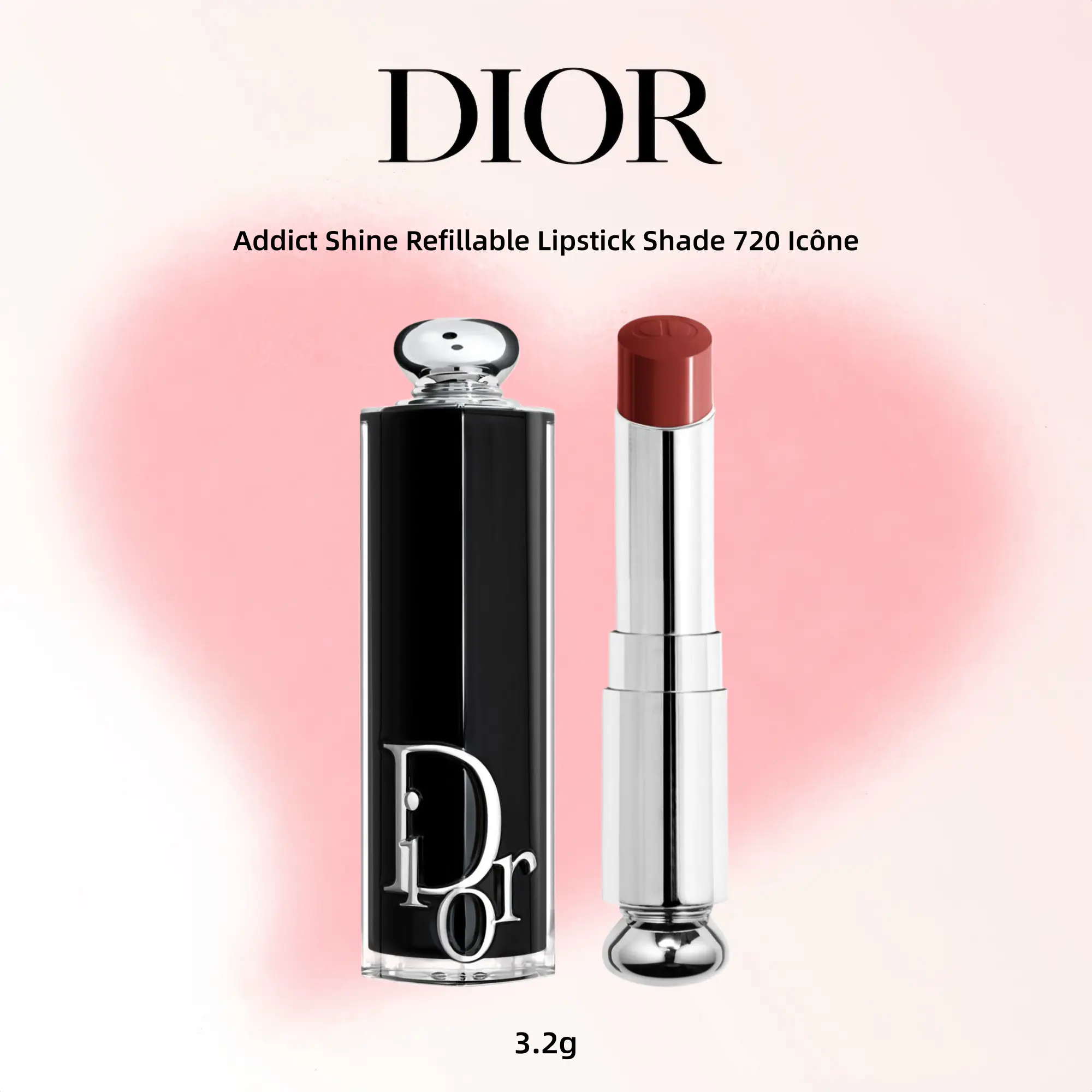 Dior Addict Shine Refillable Lipstick Shade 720 Icône 3.2g - Luxurious Makeup for Women