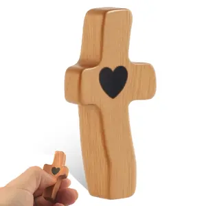 5/10/20PCS Small wooden cross ,Relieve Anxiety Comfort for Clutching, Clinging and Praying, inspirational Easter Gift for CHRISTIAN FAITH, Baptism, Prayer