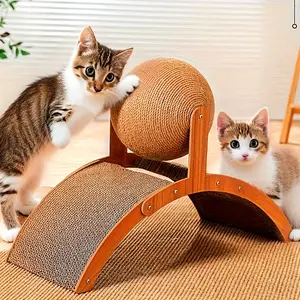 🐱 Cat Scratching Ball Toy | Vertical Scratching Post for Cats 🪀 Durable Paper-Woven Scratcher, Natural Sisal Scratcher ✨ Cat Self-Relaxation Toy, Claw Grinding Essential 🎁 Christmas Gift for Cat Lovers, Pet Supplies