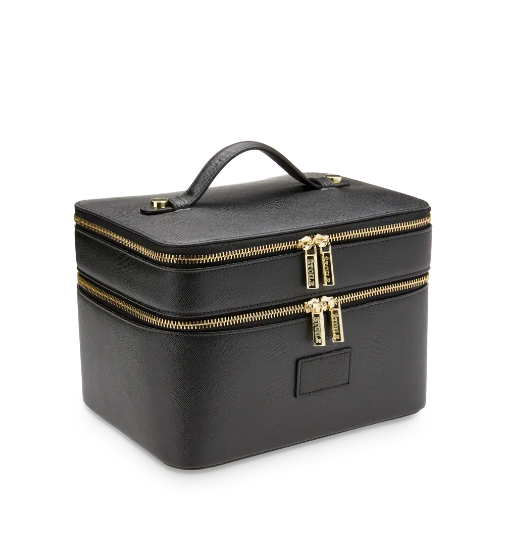 ETOILE Duo Vanity Case, Cosmetic Bag with Compartments, Zippered Multi-Use Easy-Carry Make-Up Bag Organizer, Zippered Make-Up Bags