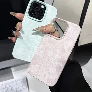 White Lace Pattern Lace Floral Elegant Romantic Phone Case For iPhone 17 Air 11 13 14 12 15 16 Pro Max XS XR 7 8 Plus 16E Cover iphone 12 shockproof mobile soft female protective dustproof aesthetic stylish tough junk magsafe compatibility