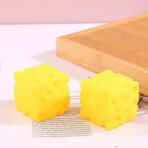 Cheese Squishy Stress Relief Fidget Toy - Slow Rebound Soft Texture Squishy Cheese Block, Safe Durable 2026 Children's Day Gift for Kids
