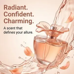 Women's Perfume 100ml | Soft Peach and Rose Scent | Luxury Gift Set with Petal-Shaped Cap | Long-Lasting Fragrance | Perfect for Weddings, Dinners, and Dates | Ideal Birthday or Holiday Gift for Your Girlfriend
