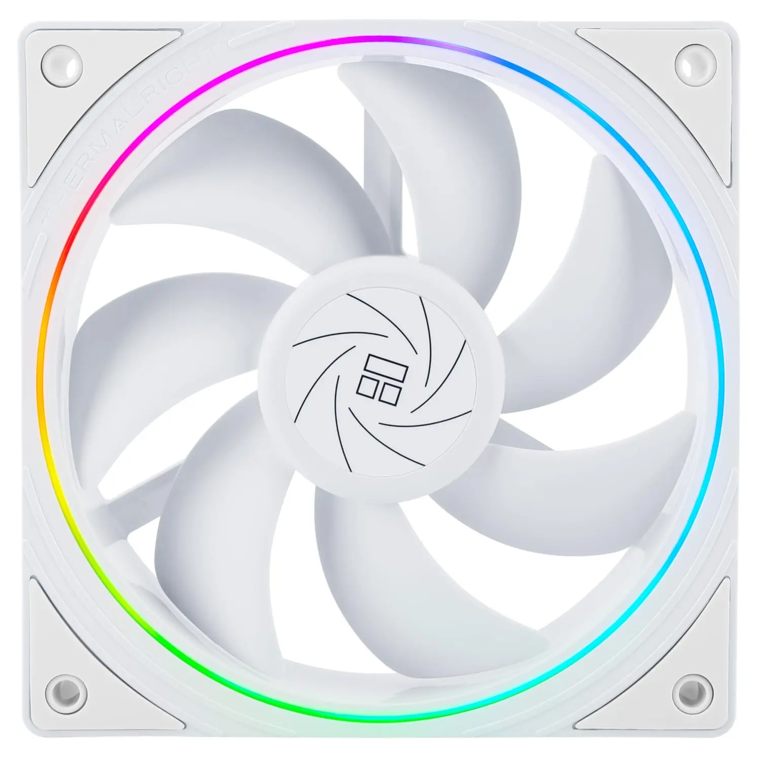 TL-S12W CPU Fan 120mm case Cooler Fan, ARGB 5V 3-pin and 4-pin PWM Silent Computer Fan, fine Aperture Light Effect for case CPU Liquid Cooler and CPU air Cooler, Quiet CPU Computer Fan