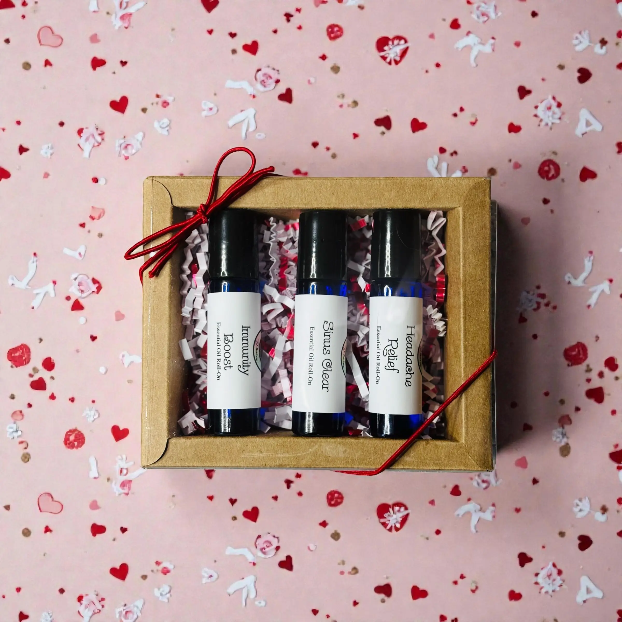 WELLNESS BOX GIFT SET-Immune Boosting Essential Oils, Cold & Flu, Natural Remedy For Sinuses, Headache & Migraine Relief