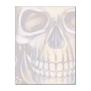 Grinning Skull Halloween Letterhead - 8 1/2in. x 11in. - 100 Sheets (olh800) - Halloween Stationery