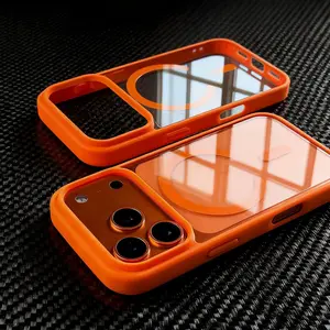 Phone Case - Luxury Transparent Magnetic Wireless Charging Phone Case Compatible with Iphone 17 Pro Max Air 16 15 14 13 Pro Max Clear 17 Promax Cases Slim Soft Bumper Hard Shockproof Back Cover