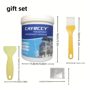 2.2LB RV Roof Sealer, Transparent Waterproof Coating, Solar Reflective and Leak Repair Solution, Ideal for Trailers, Camper Vans, RVs, and More-Perfect for Indoor/Outdoor Waterproof Sealing