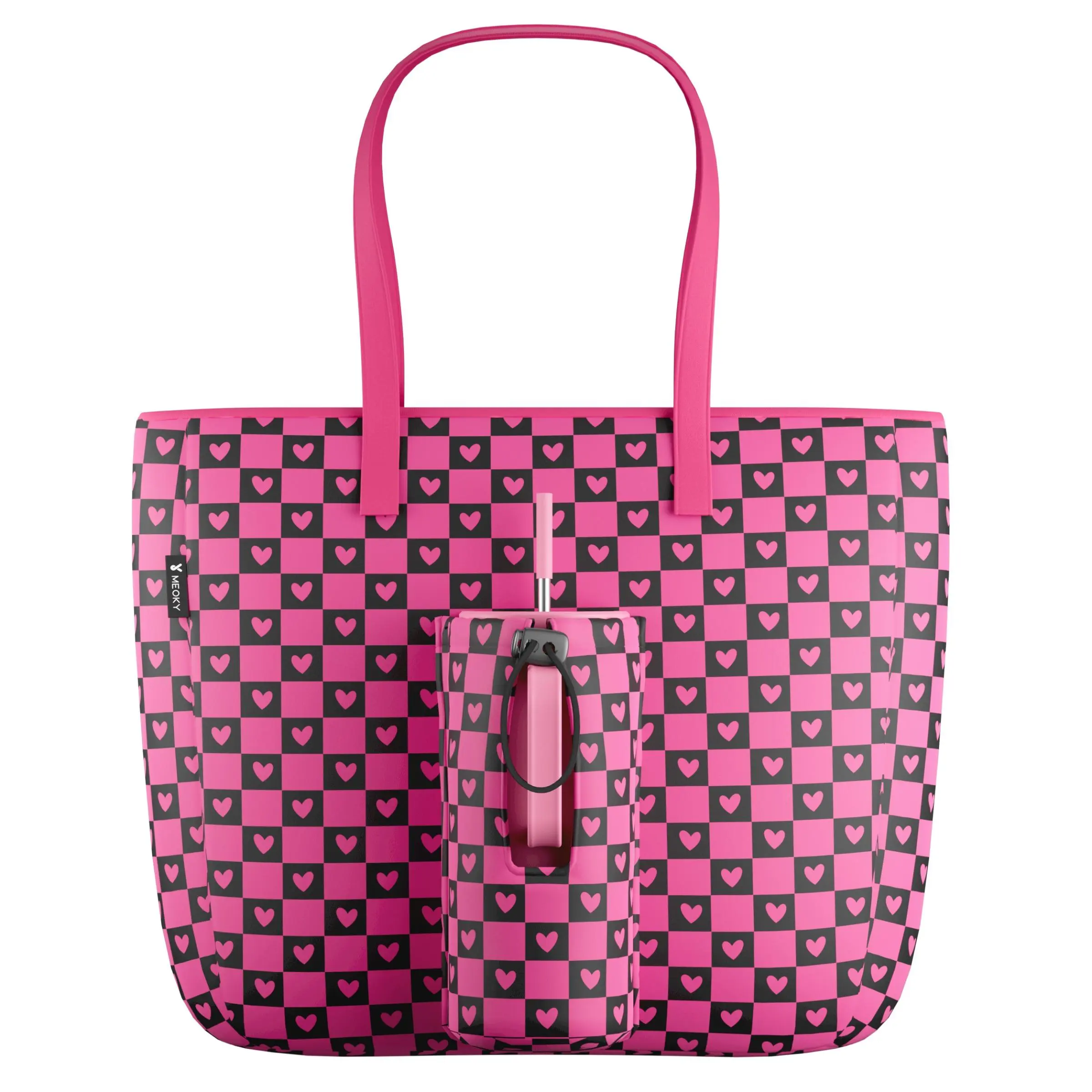 Pink & Black Plaid Heart