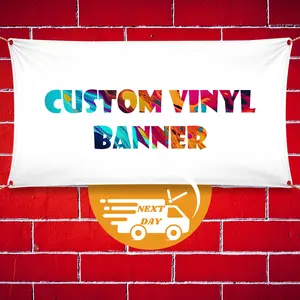 Custom Vinyl Banner, Indoor & Outdoor Use, Personalized Event Sign, Weatherproof Vinyl Sign for Events, Stores, Parties & More, Your Custom Text/Design, Any Color Image Text Logo, Custom Banner, Indoor Banner, Outdoor Banner, Personalized Banner