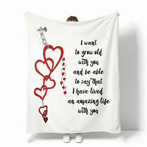 1pc Gifts For Her/Him, Couple Gifts Blanket, Romantic Gifts, I Love You Gifts, Valentine'S Day/Anniversary/Birthday Gifts For Girlfriend Boyfriend, Wedding Gifts For Wife Husband, Soft And Warm Flannel Fabric Blanket-280gsm