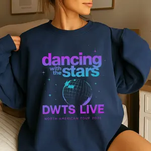 Ballroom Dancing Tour 2026 Sweatshirt, Retro Disco Ball Dance Shirt, Dancing With The Star Hoodie, Dwts Live Sweater , Unisex Sweater Pullover Tee