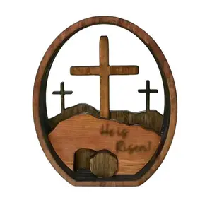 nativity scene Decor Religious Ornaments Decoration  Wooden ,easter