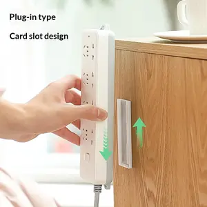 60pcs Cable Organizer&10 pcs Wall Mounted Power Strip Holder Set, Punch-Free Self-Adhesive Wire Clips for Outlet, Data Cords & Desktop Cable Management  Adhesive Wire Management Kit for Home & Office# GLOBAL PIC