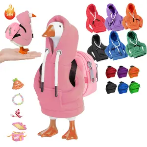 7-Pack Back-to-School Desk Goose Outfits 7” Mini Hoodies & Accessories for Magnetic Desktop Goose, Cute School-Themed Costume for Desk Decor & Key Holder