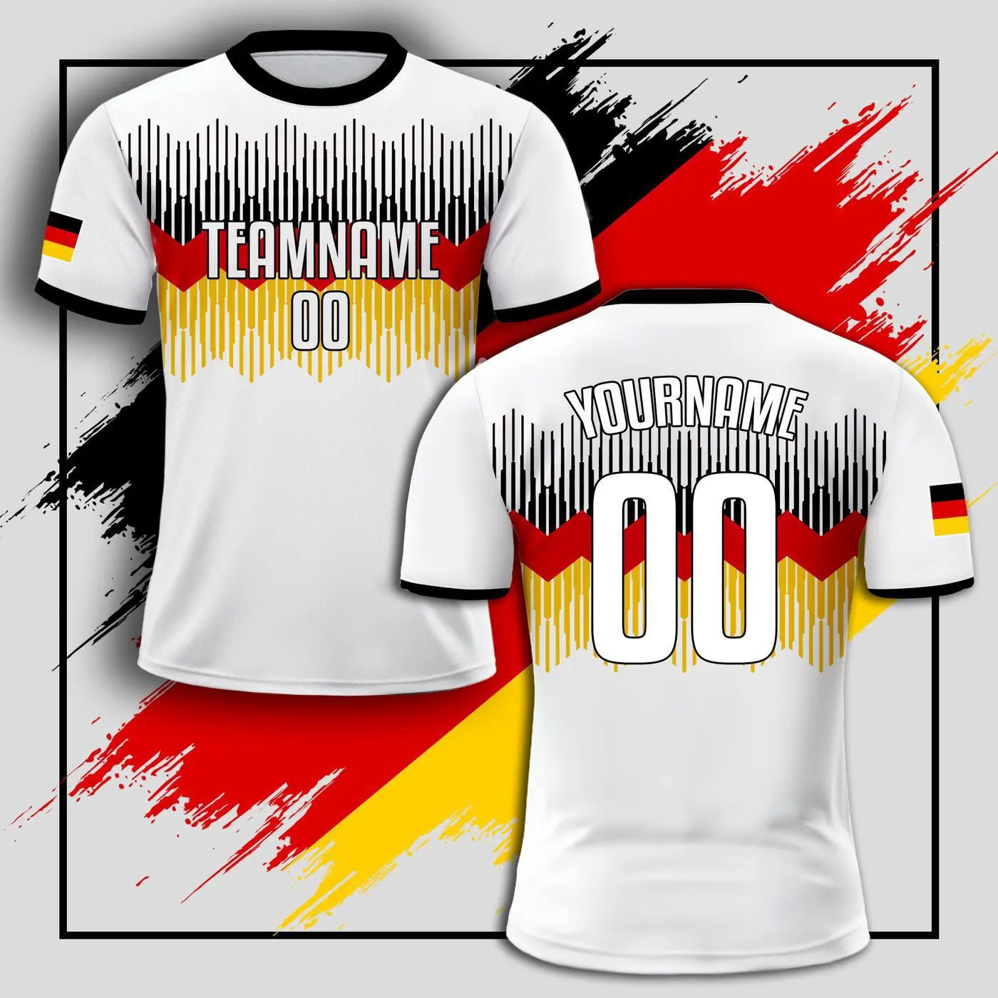 2025 Custom Germany Soccer Jersey with Personalized Name & Number National Fan Player Shirt for Men Women