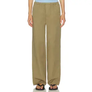 GRLFRND Kacey Pull On Wide Leg in Oak Moss