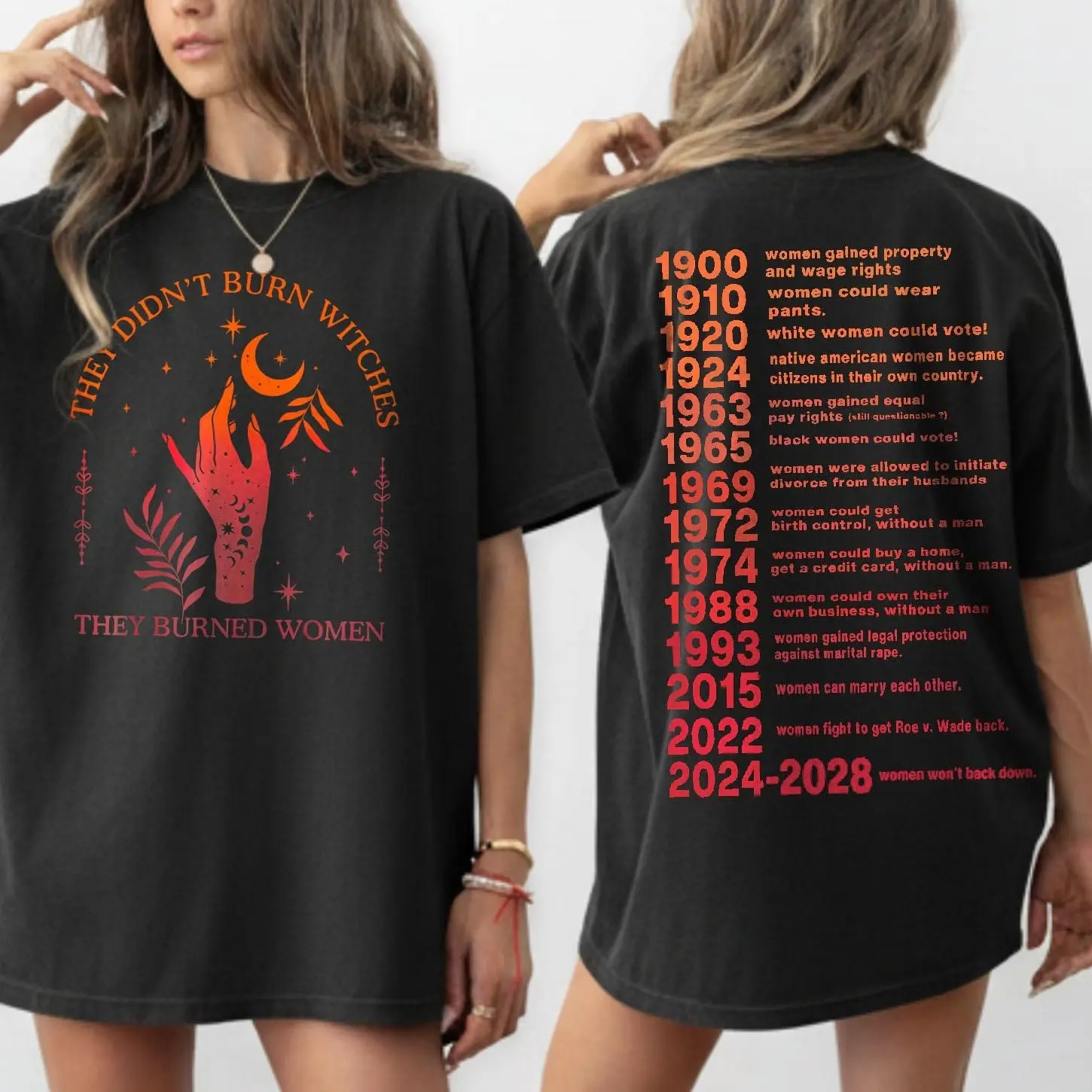 They Didn't Burn Witches They Burned Women Tee, Feminist Witch Shirt, Liberal Witch Shirt, Women's Rights Empowerment T-Shirt