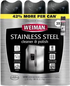 Weiman Stainless Steel Kitchen and Home Appliance Cleaner & Polish (17 oz., 3 pk.) Household Spray Bottles Pack Bottles Pack