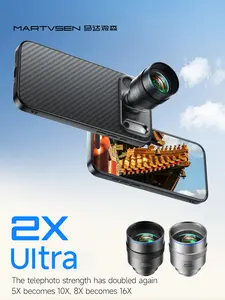 Ultra HD 2x Telephoto Lens Set for Concert Photography Professional Portable Phone Case External Camera Accessory