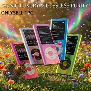 Portable Mp3/mp4 Player with LCD Screen, Lossless Audio Music Player, Ideal for Music, Reading Travel, Offine Use, Student Gift, 8GB Memory Card Included
