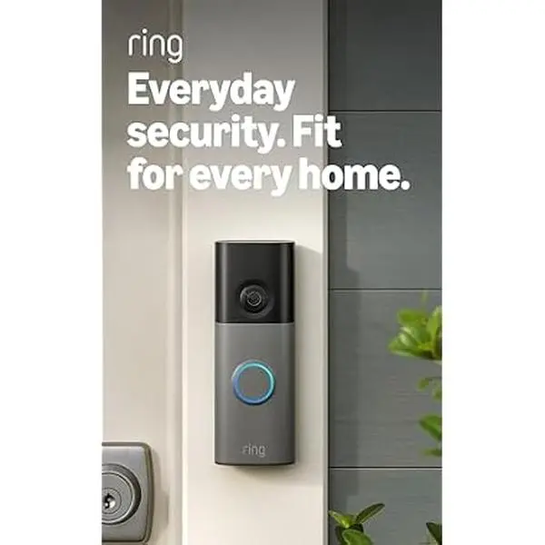 Ring Battery Doorbell 2K (newest model) Retinal 2K with wide-angle video, up to 6x Enhanced Zoom, Two-Way Talk, and Built-In Battery, Matte Mocha