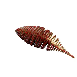 3" Bellows Gill Lure Watermelon Red Color (4pack)