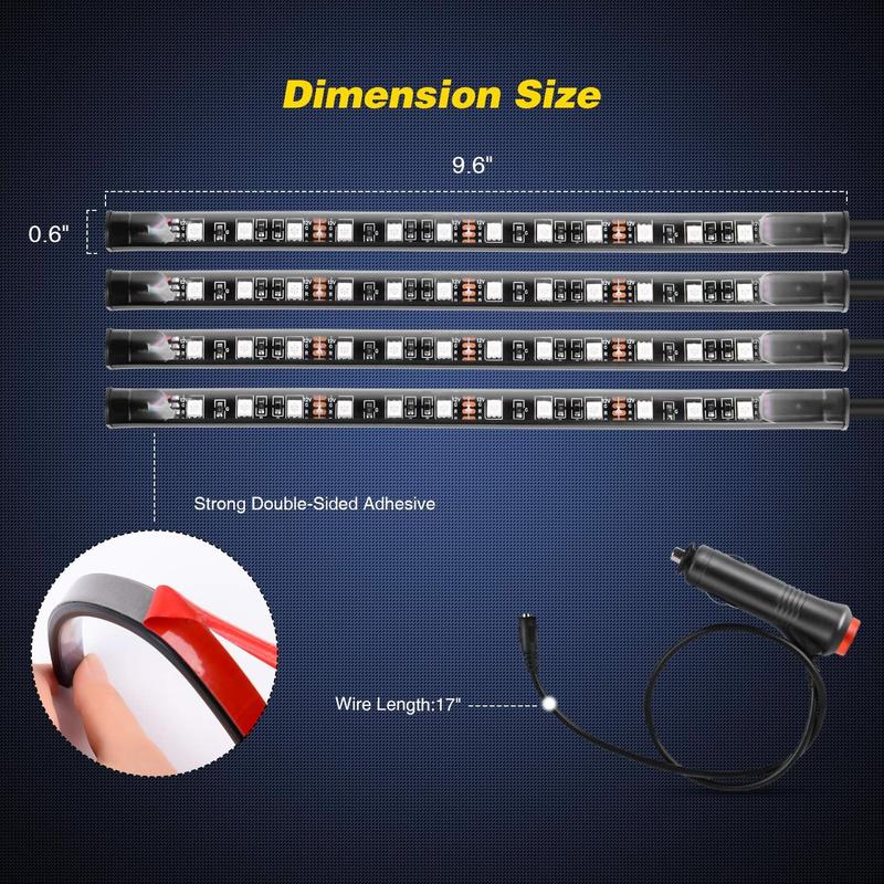 Nilight 4PCS 48 LED Interior Lights DC 12V Multicolor Music Car Strip Light Under Dash Lighting Kit with Sound Active Function and Wireless Remote Control sequential turn signal Nilight 4PCS 48 LED Interior Lights DC 12V Multicolor Music Car Strip Light Under Dash Lighting Kit with Sound Active Function and Wireless Remote Control sequential turn signal