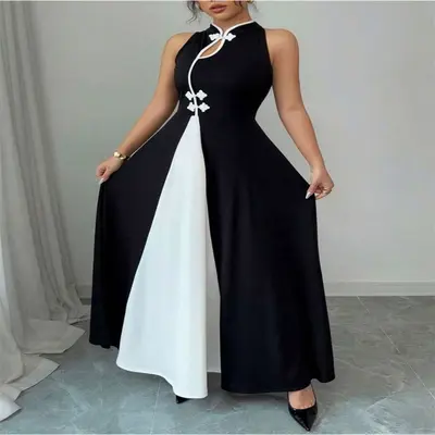 Black Dress White Accents - TikTok Shop
