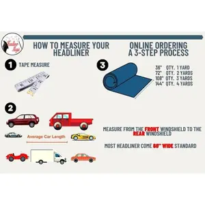 Stretch Suede Headliner Fabric Material for VW CC