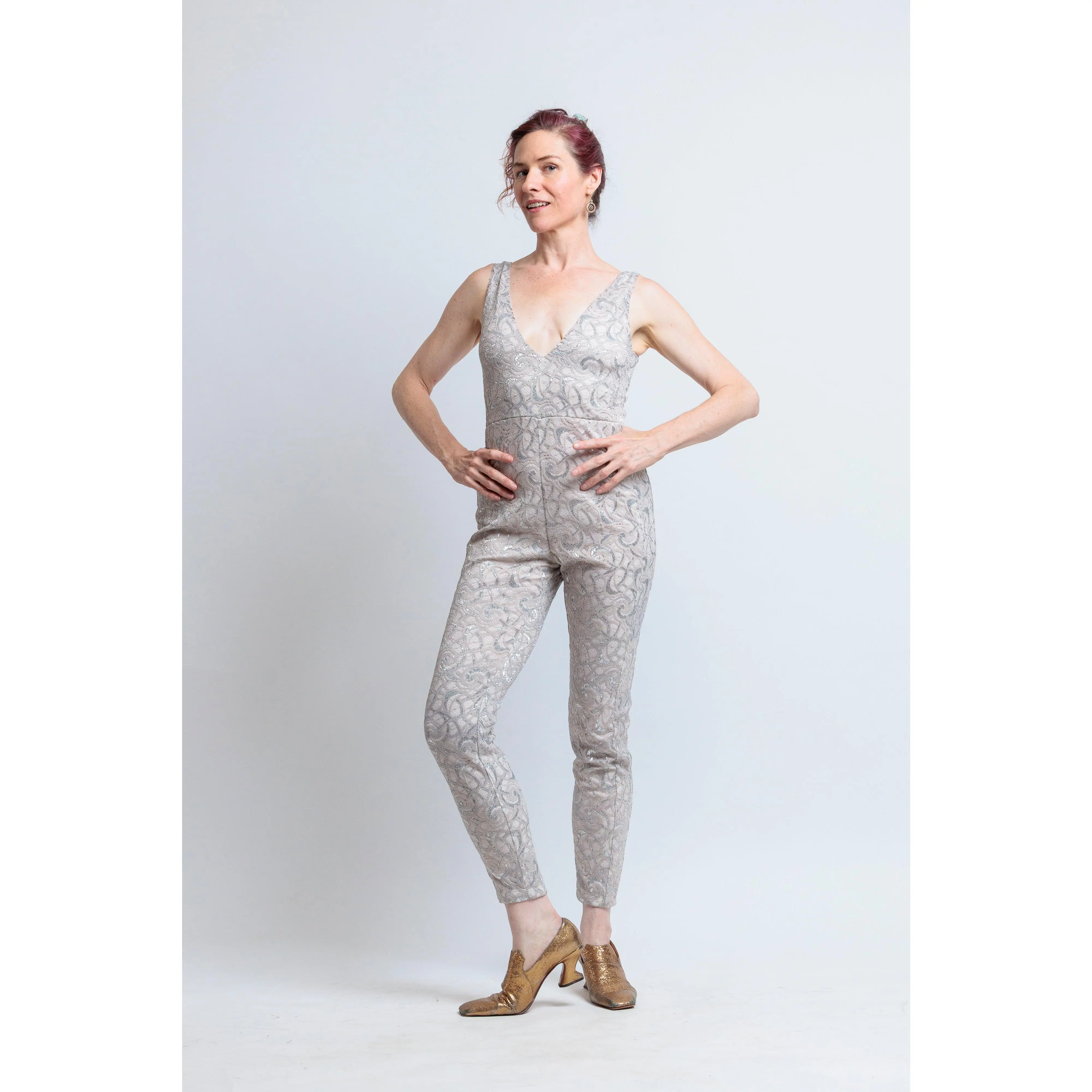 Sandstone & Silver Lace Jumpsuit