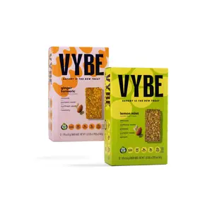 Functional Snack Bars - Plant Based, Gluten Free, High Protein and Fiber. Turmeric & Lemon Flavors