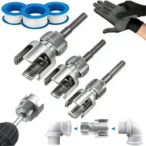 New Pipe Tapping and Threading Tool Electric Drill Compatible PVC Tube Threader Kit Pipe Thread Cutting Tool for All Electric Drills