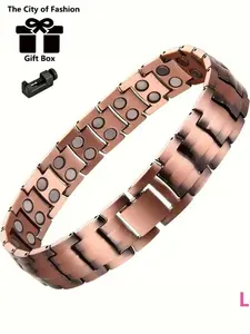 Men's Copper Bracelet - Magnetic Bracelet Jewelry Gift with Adjustable Sizing Tool, Magnetic Jewelry, Adjustable Slider Bracelets, Outdoor Fun, Durable and Wearable