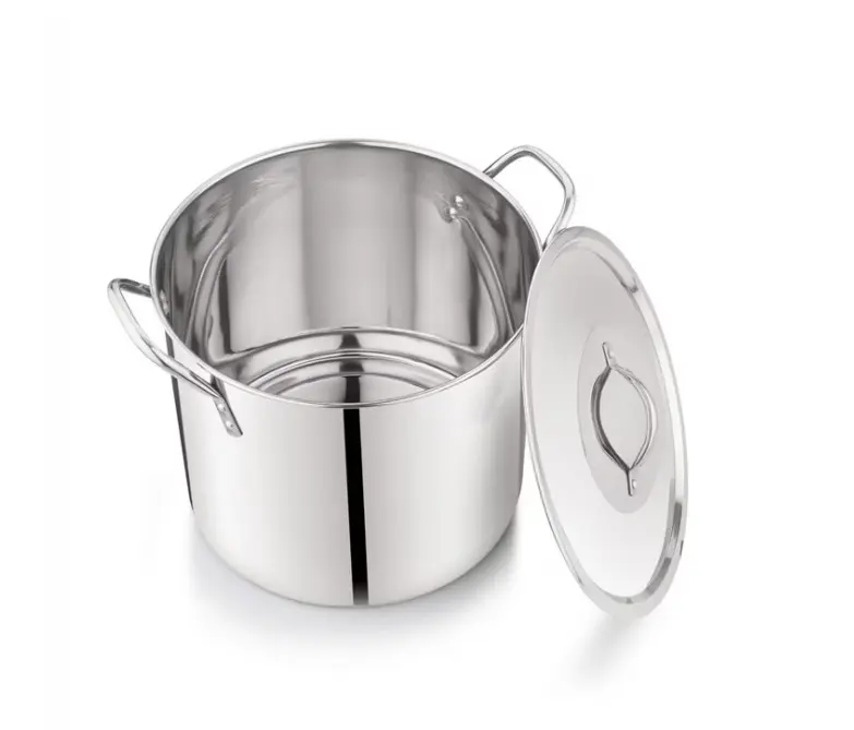 12-Qt Stainless Steel Stock Pot with Metal Lid, Kitchen Cookware
