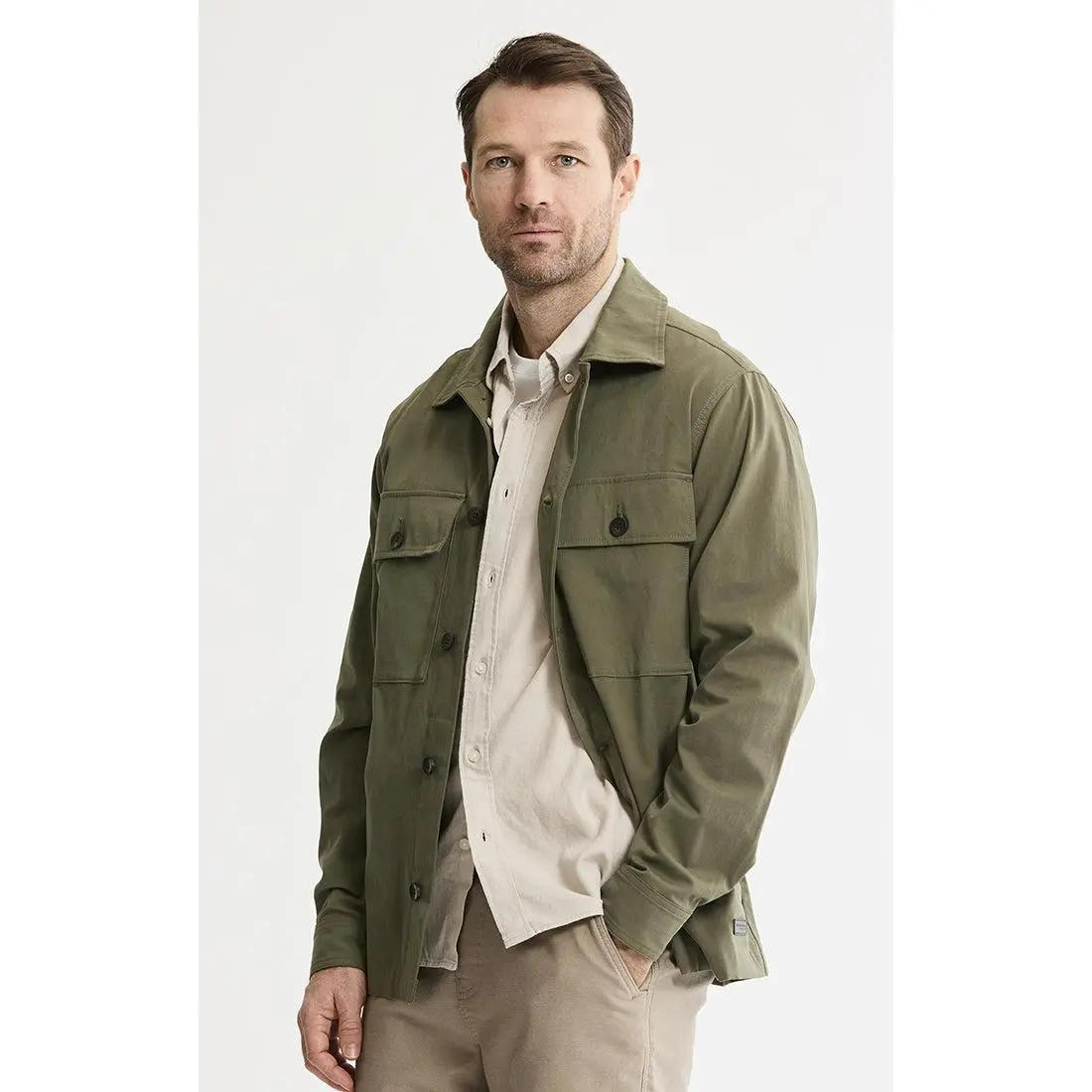 Stretch Utility Overshirt Jacket