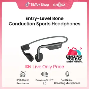 【Live only】SHOKZ OpenMove - Open-Ear Bluetooth Sport Headphones, Bone Conduction Wireless Earphones, Sweatproof for Running and Workouts