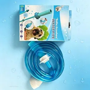 Tub Spout Faucet Sprayer with 5ft Flexible Hose, Tool-Free Shower Attachment, Multi-Purpose Bathroom Water Sprayer for Pet Bathing, Grooming & Hair Washing