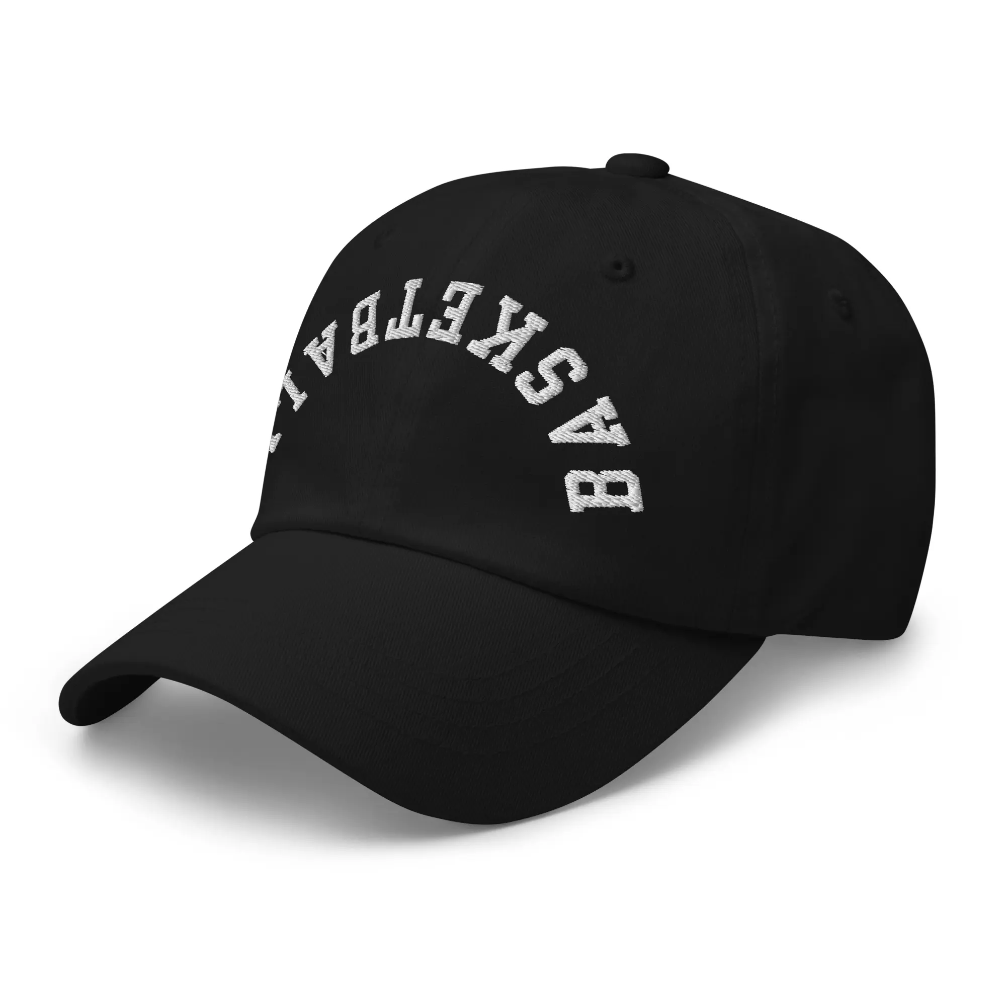 RIVEMUG NX Basketball Upside Down Embroidered Curved Bill Cap Relaxed Fit Low Crown Adjustable Cap