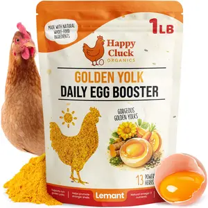 Egg Laying Hen Supplement with Herbs, Omega-3 Flaxseed, Calcium & Lutein for Rich Yolk Color, Egg Quality & Daily Poultry Nutrition, 1 lb