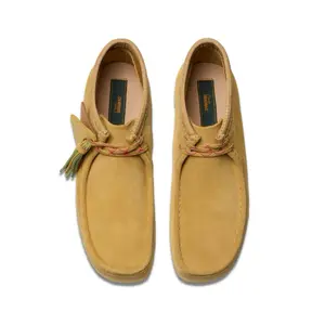 Clark's Original Wallabee Golden Tan Suede Men's Casual Shoes with Tassel Detail