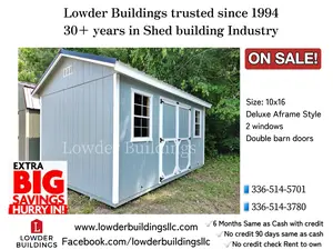 Lowder Storage Building 10x16 size All American Deluxe Shed