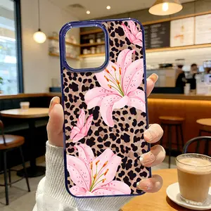 pink leopard bow Magnetic MagSafe Snap Case for 16 Pro Max 15 Pro 14 13 12 Mini 11 XR XS Plus SE Shockproof Slim Protective Cover